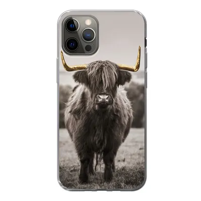 Produktbild von MuchoWow® Handyhülle Schutzhülle Hülle für iPhone 13 Pro Schottischer Highlander - Gold - Hörner Silikon Softcase Handy Hülle - Handy-Tasche