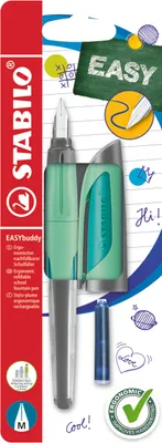 Produktbild von STABILO EASYbuddy, Grün, Kartuschenfüllsystem, Blau, Rechtshändig, 22 mm, 90 mm