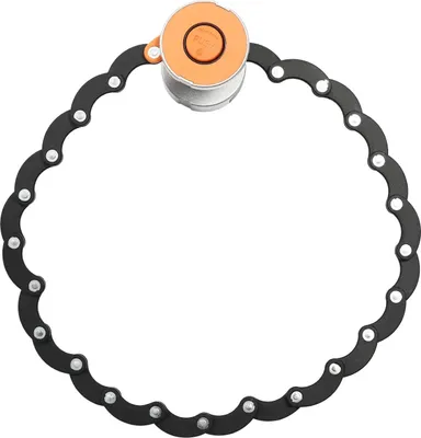 Immagine prodotto di Lucchetto pieghevole per biciclette - Lucchetto con combinazione numerica e chiave - 10.000 combinazioni - Acciaio 45Cr, resistente al taglio - Antiruggine - 6,3×9,1 cm - Per biciclette e motociclette - Bianco
