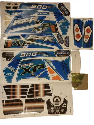 Produktbild von Peg Perego Aufkleber Stickersatz für POLARIS RANGER RZR 900 BLUE DECAL SHEET