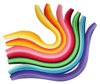 Obrázek produktu pro Sada papírových proužků pro quilling v různých barvách, vhodná pro začátečníky, obsahuje 42 barev