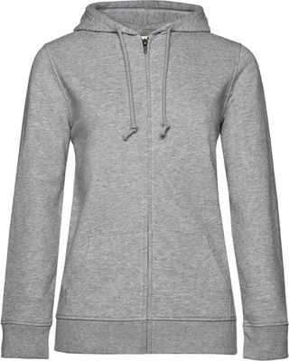 Produktbild von Damen-Kapuzenjacke - B&C ORG. ZIPPED HOOD/W - h.grey - Größe L