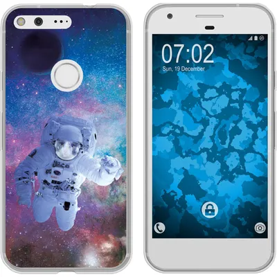 Produktbild von PhoneNatic Case kompatibel mit Google Pixel XL Silikon-Hülle Space Catronaut M5