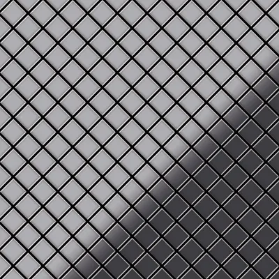 Produktbild von Mosaik Fliese massiv Metall Edelstahl hochglanz grau 1,6mm Diamond-S-S-M