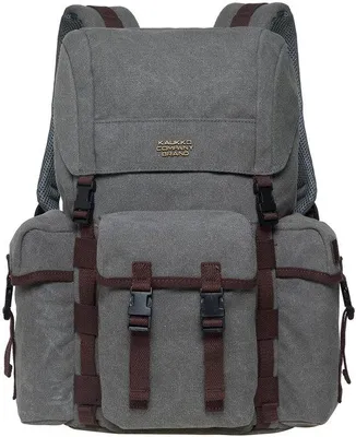 Produktbild von Graue Retro-Rugzak 18L mit Laptopfach für Uni und Reisen