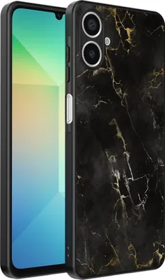 Obrázok produktu pre Smartphonica Puzdro na telefón vhodné pre Samsung Galaxy A06 s mramorovou potlačou - TPU zadný kryt puzdra čierny mramorový dizajn - Black