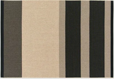 Produktbild von In- & Outdoor Teppich UMAR, Serie "Rey", Schwarz-Beige, 120 x 170 cm