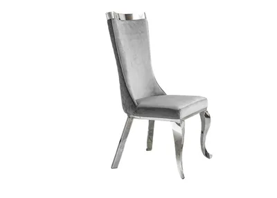 Produktbild von KAWOLA Esszimmerstuhl SELENA Barock Velvet grau, KI-generiertes Bild