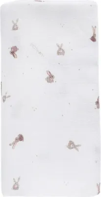 Obrázek produktu pro Mušelínová přebalovací podložka 100x100 béžová zajíčci, Lullalove