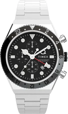 Produktbild von Timex Herrenuhr Timex Q Drei Zeitzonen Chronograph Timex-TW2V69800