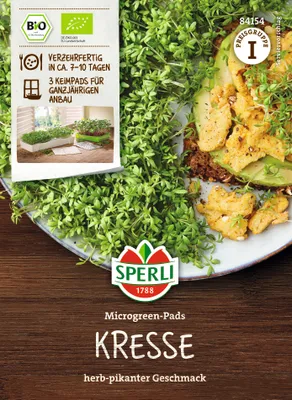 Produktbild von SPERLI  Microgreen-Pads Kresse Lepidium sativum 3 Pads