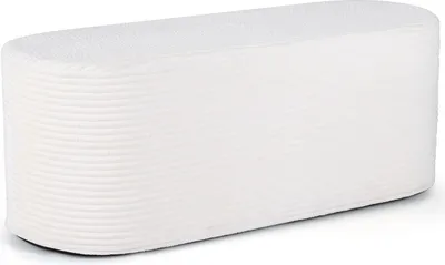 Produktbild von COSTWAY Sitzbank Ottomane, Sitzhocker mit Cordstoff & Hochdichtem Schaumstoff, Ovale Fußbank für Wohnzimmer, Schlafzimmer, Flur, 120 x 46 x 48 cm