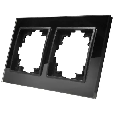 Produktbild von Glas-Rahmen McPower "Flair", 2-fach, schwarz