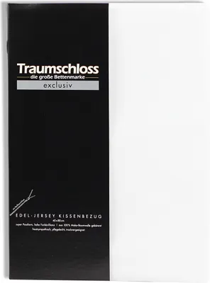 Produktbild von Traumschloss Exclusiv Edel-Jersey Kissenbezug 40 x 80 cm weiß Edel-Jersey, mit Reißverschluss