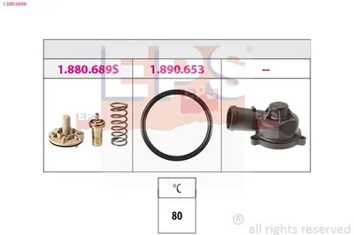 Produktbild von EPS Thermostat Kühlmittel 80°C für VW GOLF VI (5K1) Golf V Schrägheck (1K1) Polo Schrägheck (6R1, 6C1) TOURAN (1T1, 1T2) TIGUAN (5N)