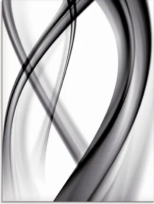 Produktbild von ARTland Glasbild Abstrakte Komposition (s/w) Größe: 60x80 cm