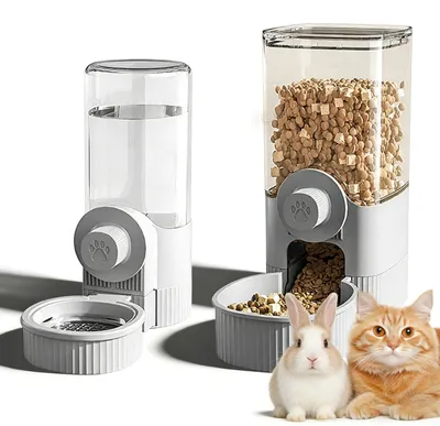 Imagen del producto de Dispensadores automáticos de agua para conejos y pequeños roedores, de 520 ml y 1200 ml, diseño colgante, botella de agua