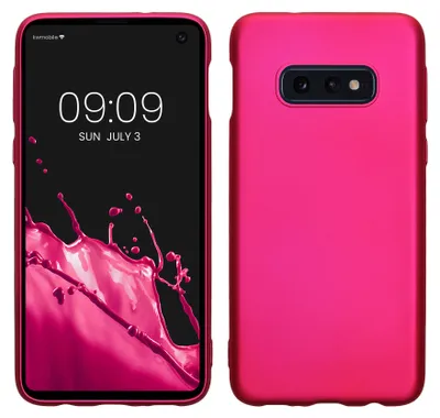 Produktbild von kwmobile Handyhülle für Samsung Galaxy S10e Hülle - Silikon Case metallisch schimmernd - Schutzhülle Cover - Metallic Pink