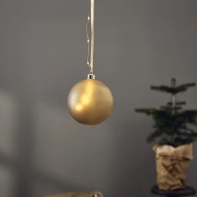 Image de Boule en verre avec éclairage Led BLISS 15 cm avec piles