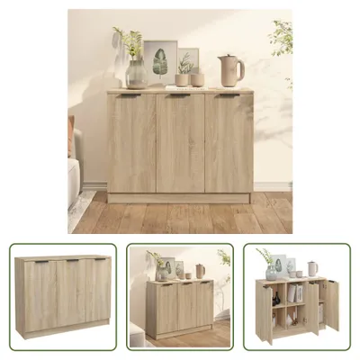 Produktbild von The Living Store Sideboard Sonoma-Eiche 90,5x30x70 cm Holzwerkstoff