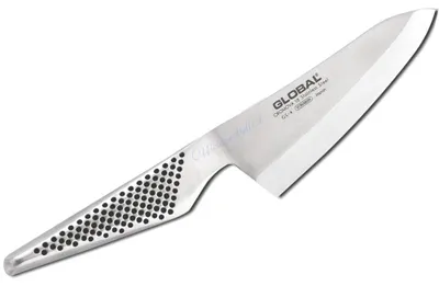 Imagen del producto de GLOBAL Cromova: Cuchillo pequeño para pescado, 12 cm, de acero inoxidable, marca Yoshikin, fabricado en Japón
