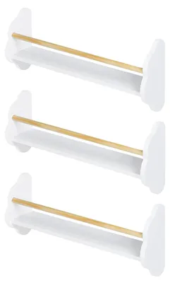 Produktbild von Kinder-Wandregale - Aufbewahrungsregal fürs Kinderzimmer - 3er-Set - Holz - Wandmontage - 55 x 12,7 x 23 cm - Weiß
