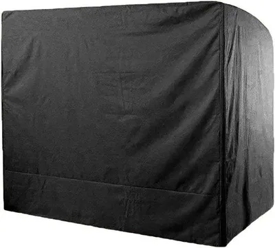 Image de Banc à bascule 3 personnes - Couverture Oxford imperméable - 220 x 125 x 175 cm - Noir Banc à bascule 3 personnes
