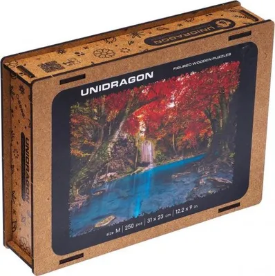 Obrázek produktu pro Dřevěné puzzle - Erawan vodopád velikost S