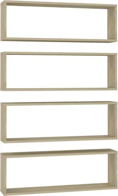 Produktbild von Würfelregale 4 Stk. Sonoma-Eiche 80x15x26,5 cm Holzwerkstoff