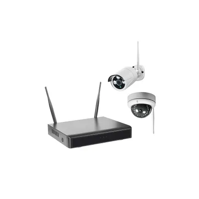 Produktbild von WLAN-NVR mit 2 Funk-Außenkameras WR100B+WR100D, 4TB HDD WiFi