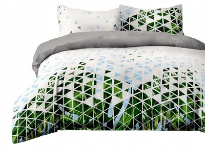 Produktbild von AmeliaHome Wendbare Bettwäsche Geometrisches Muster 155x220 cm