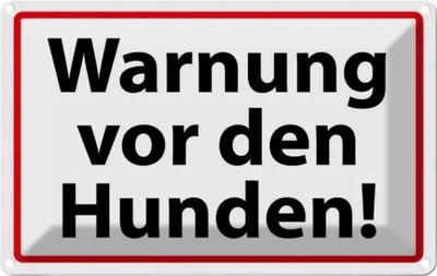 Produktbild von vianmo Blechschild 12x18 cm Warnung vor den Hunden Warnschild Hinweisschild Sicherheit Vorsicht