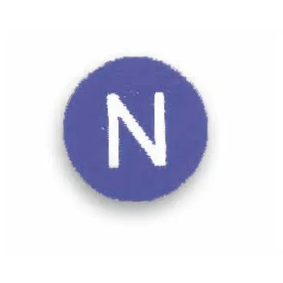 Produktbild von Cimco Leiterkennzeichnung Neutralleiter N, blau 182626 (Kennzeichnung)