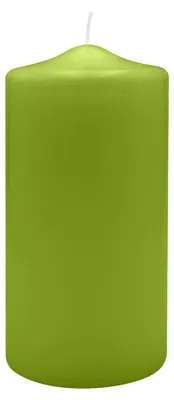 Produktbild von Spitzkopf Stumpen Kerzen Limonegrün 20 x Ø 10 cm, 6 Stück