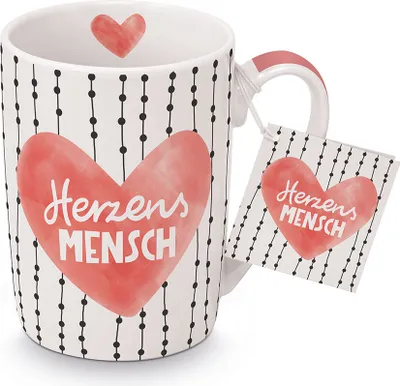 Image de PPD mug Herzensmensch, mug à anse, tasse à café, mug, tasse, New Bone China, 250 ml, 551313