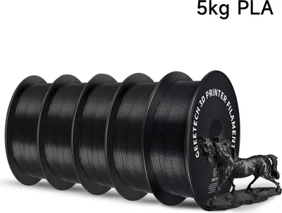 Obrázek produktu pro Filament PLA – filament pro 3D tiskárny, průměr 1,75 mm – tolerance rozměrů ±0,03 mm – délka 343 m – černá