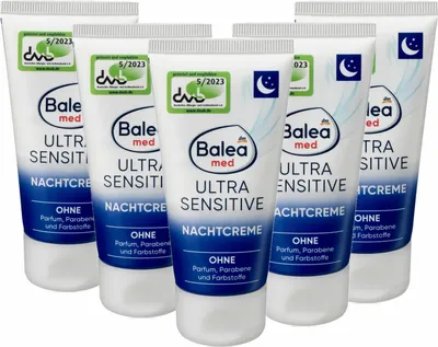 Obrázek produktu pro 5 x Balea MED - Noční krém / Pleťový krém Ultra Sensitive (5 x 50 ml)