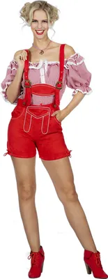 Image de Lederhose Deluxe Femme Rouge 38