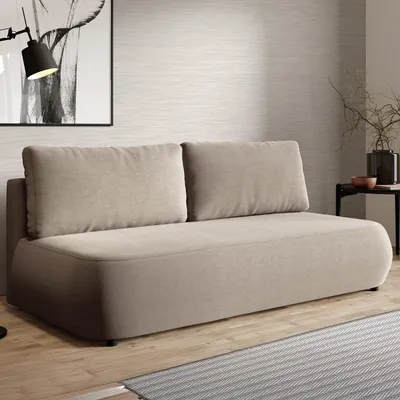 Immagine prodotto di Brugnato - Divano Letto 2 Posti, 210x106 cm Beige Chiaro, Contenitore
