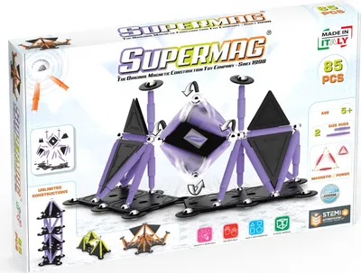 Produktbild von Supermag Projects Tehnicolor Magnetbaukasten, 85 Teile