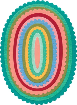 Produktbild von Sizzix Framelits Stanzschablone Fancy Ovals 1.27 bis 15.56 cm