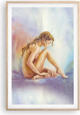 Produktbild von Gerahmtes Poster - Rahmen in heller Eiche - Frau Nacktheit Abgesehen von - 61x91,5 cm - Wand Bild - Wanddeko - Wandbilder - Wandposter - Bilderrahmen - Bilder - Kunstdruck - Wandbild - P2NPA61x91-4174