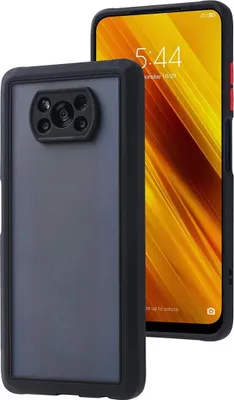 Image de Housse En Silicone Pour Poco X3 Propoco Nfc 6.67 Cadre Noir Dos Fumé