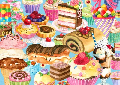 Produktbild von Enjoy Puzzle Puzzle Sweet Treats - 1000 Teile buntes Spielzeug