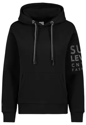 Produktbild von Sublevel Hoodie Kapuzenpullover mit Kängurutasche und Textprint Größe: XL