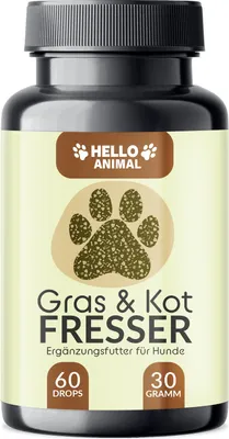 Produktbild von Hello Animal Gras- und Kotfresser Leckerlis für Hunde – Für eine bessere Verdauung und einen gesunden Magen-Darm-Trakt – Wurmkur – Verdauungs Leckerli