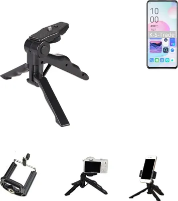 Produktbild von K-S-Trade Stativ Tisch-Ständer Dreibein Handy-Stativ Ständer kompatibel mit ZTE Axon 30 Ultimate Edition Mini-Stativ Smartphone Tripod Handy-Stativ