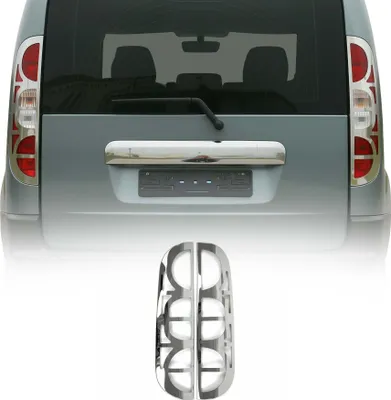 Image de Cadre de Feu Stop Arrière pour Fiat Doblo 2006-2010 acier inox 2 Pcs