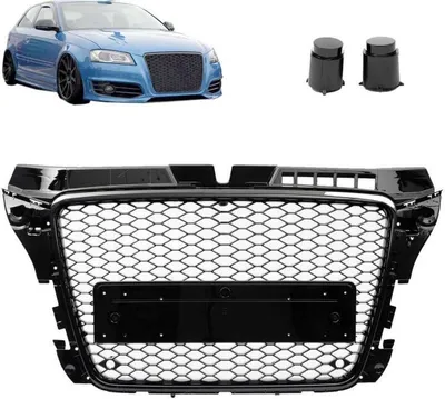Produktbild von JOM 5311001JOE Kühlergrill Frontgrill für AUDI A3 Schrägheck (8P1) Schwarz Glänzend