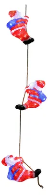 Produktbild von DEUBA® Weihnachtsdeko LED Acryl Figur 3X Weihnachtsmann je 30cm Außen Innen Groß Nikolaus Beleuchtet Weihnachten Deko Weihnachtsbeleuchtung Kaltweiß